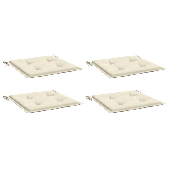 Coussins de chaise de jardin polyester crème 40 x 40 x 4 cm - PANGIVO - Image 3