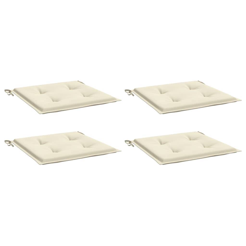 Coussins de chaise de jardin polyester crème 40 x 40 x 4 cm - PANGIVO - Image 3