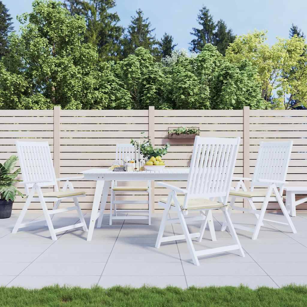 Coussins de chaise de jardin polyester crème 40 x 40 x 4 cm - PANGIVO - Image 1