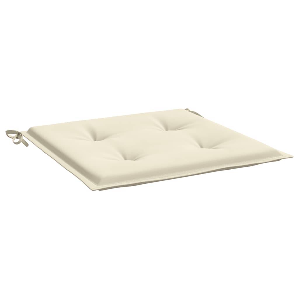 Coussins de chaise de jardin polyester crème 40 x 40 x 4 cm - PANGIVO - Image 5