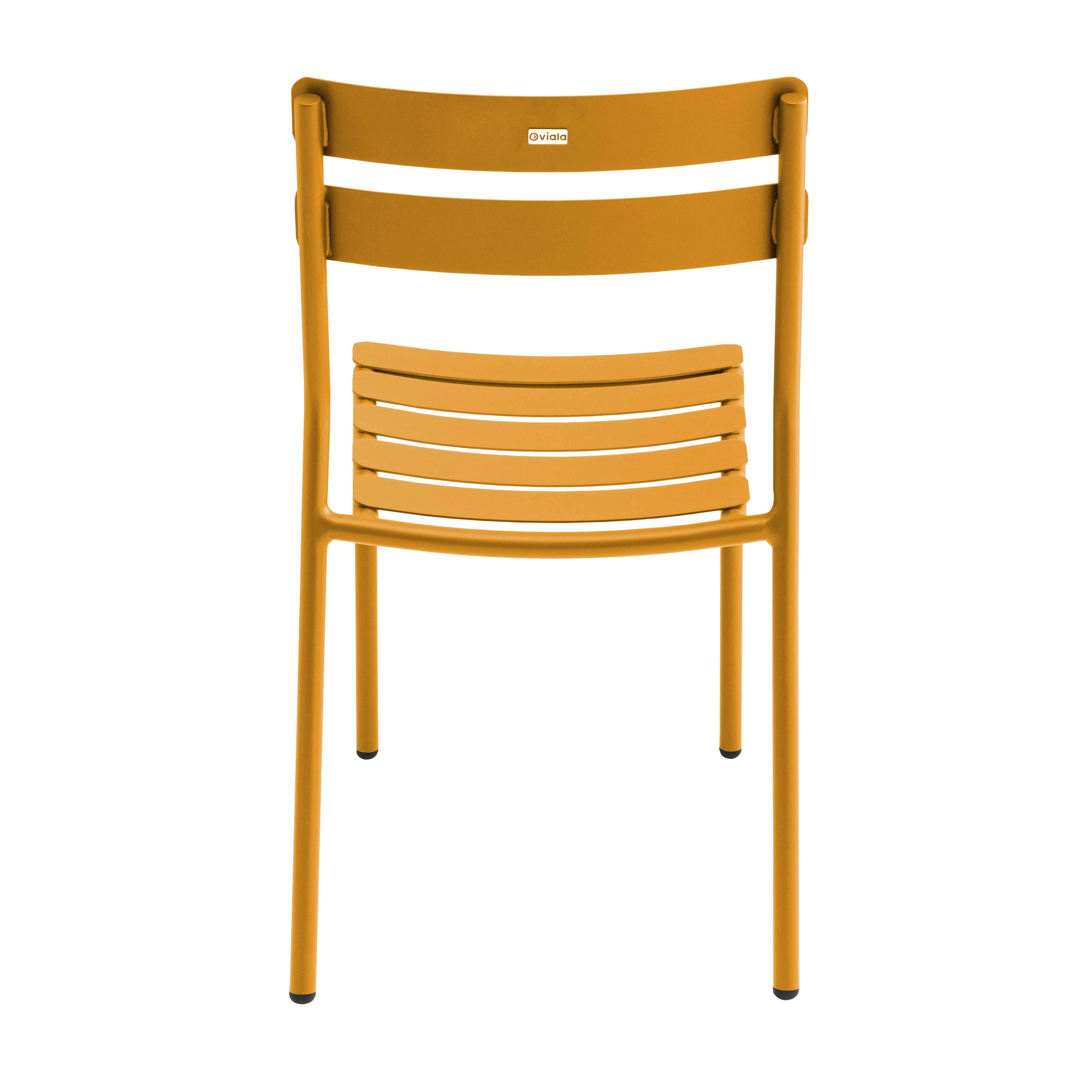 Oviala - Chaise de terrasse en aluminium jaune moutarde Almada - Oviala - Image 5