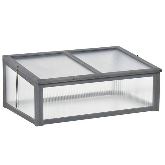 Mini serre jardin polycarbonate 100x65x40cm, haute transmission lumineuse pour semis et plantes - Image 2