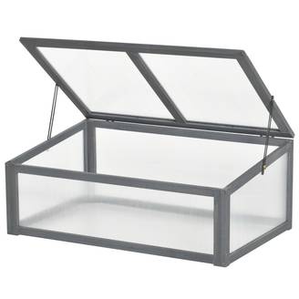 Mini serre jardin polycarbonate 100x65x40cm, haute transmission lumineuse pour semis et plantes