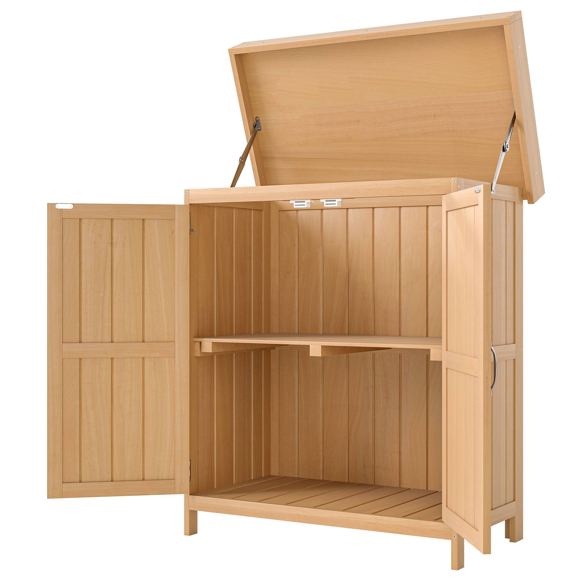 Abri de jardin sapin double porte avec étagère 74x43x88 cm - Image 2
