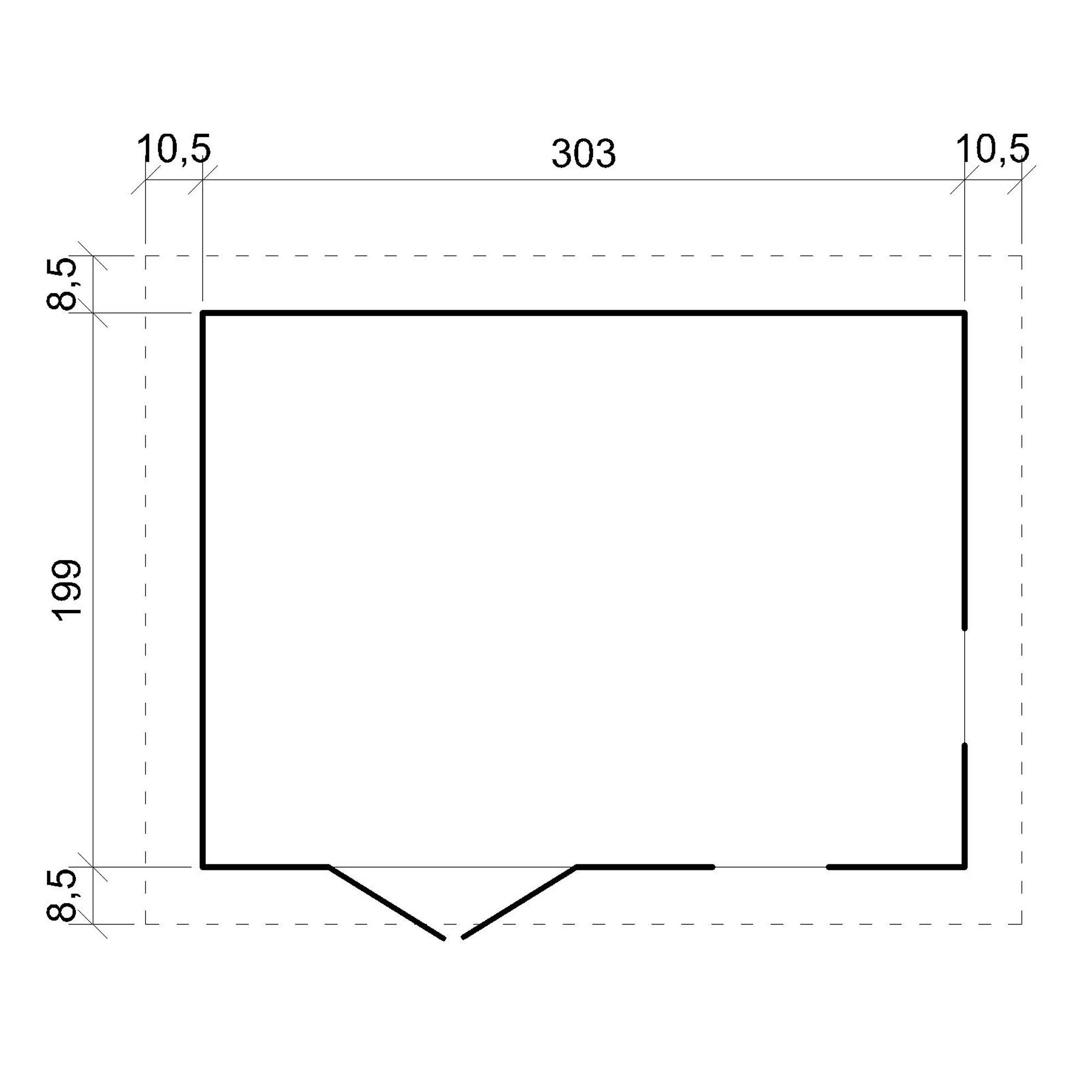 Timbela - Abri de jardin en bois Exterieur H226x324x216 cm / 6 m² avec les planchers imprégné - Cabane de jardin - 17 mm d’épaisseur - Timbela M334+M334G - Image 6