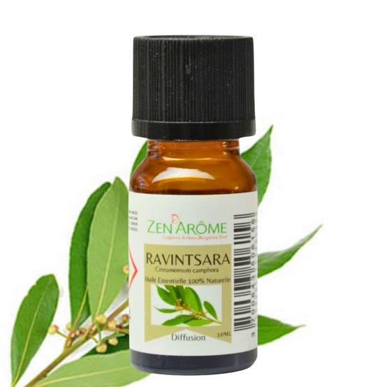 Huile Essentielle Ravintsara – 100% Pure et Naturelle - Diffusion pour Aromathérapie – 10ml – Conditionné en France - Zen'Arôme - Image 2