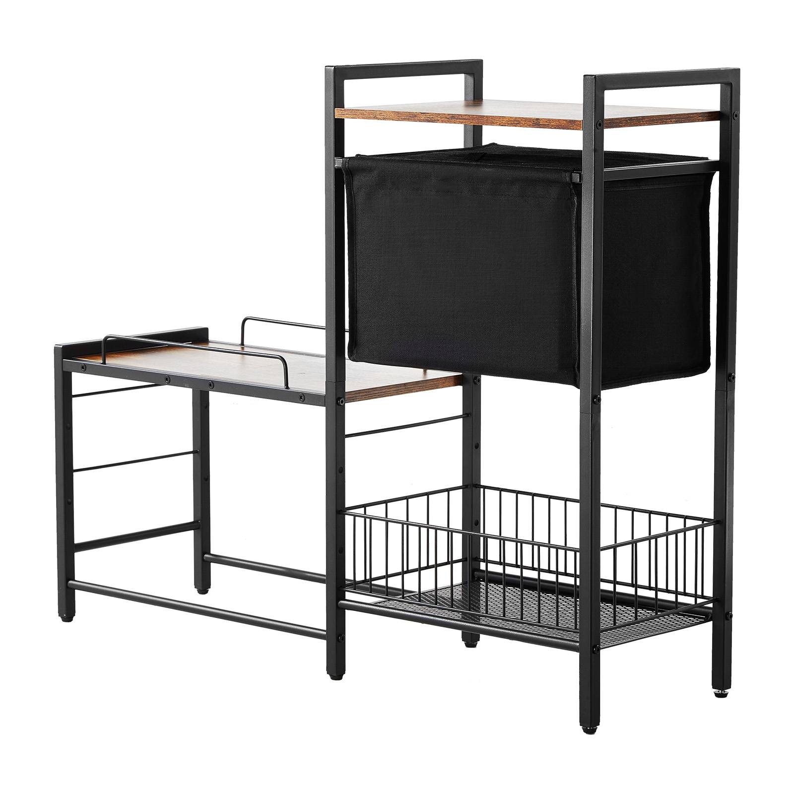 VEVOR Support gamelle surélevée réglable 92x27x75 cm, étagère rangement jouets et nourriture pour chiens toutes tailles. - Image 9