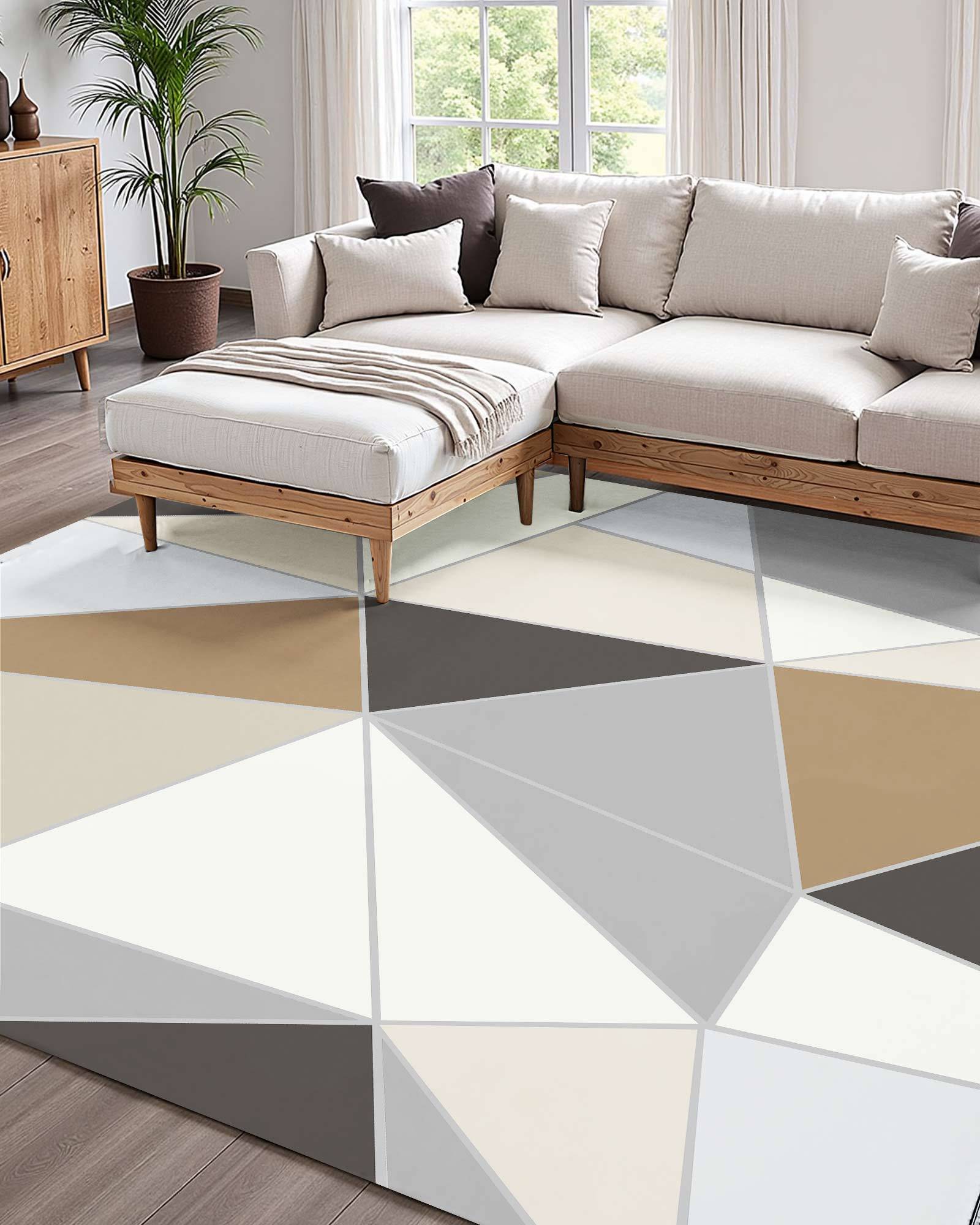 VEVOR Tapis salon 1.5x2.1m, lavable, antidérapant, gris anthracite. - Image 2