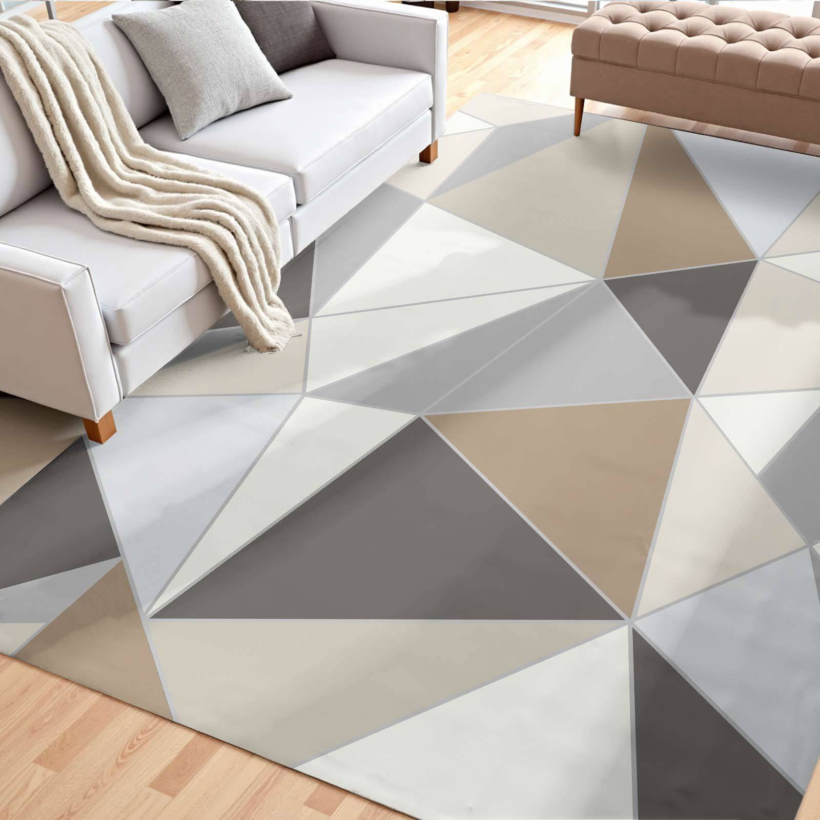 VEVOR Tapis salon 1.5x2.1m, lavable, antidérapant, gris anthracite. - Image 1
