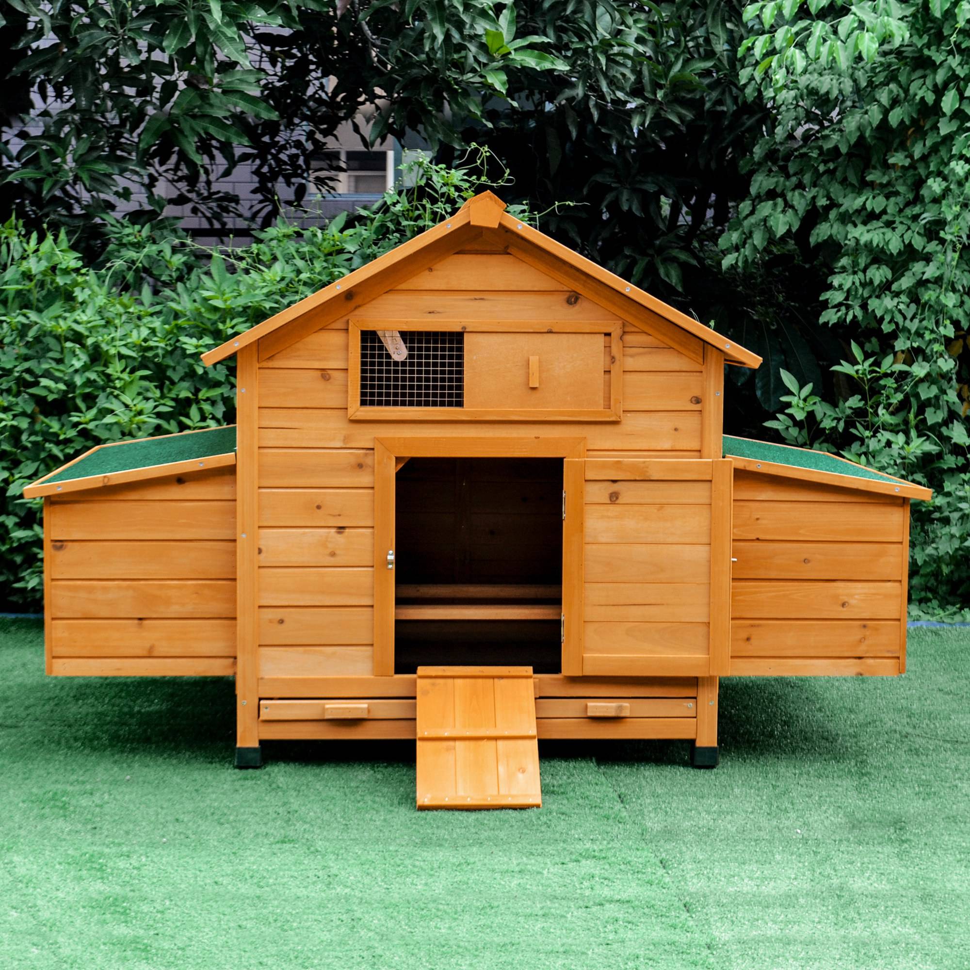 Poulailler bois jardin 2 à 4 poules avec pondoir double toit ouvrant 150x100cm - ComfortXL Outdoor Living - Image 4