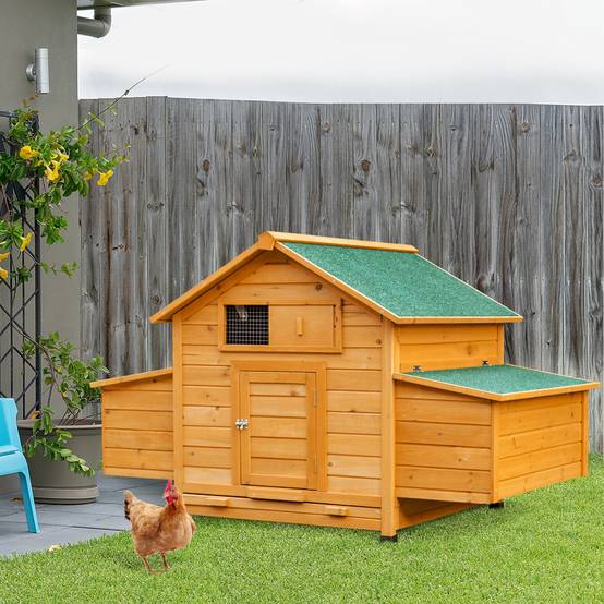 Poulailler bois jardin 2 à 4 poules avec pondoir double toit ouvrant 150x100cm - ComfortXL Outdoor Living - Image 3
