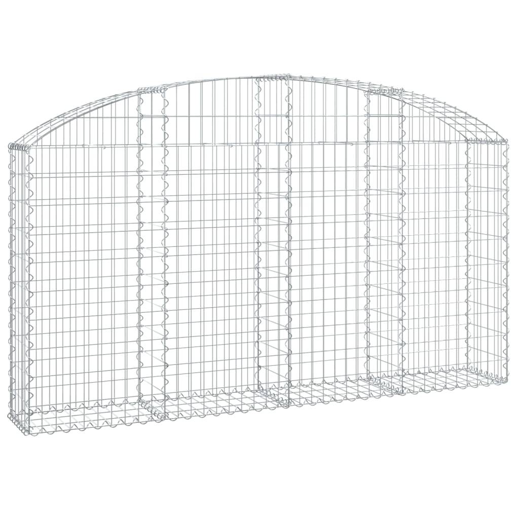 Vidaxl - Panier de gabions arqué 200x30x100/120 cm Fer galvanisé vidaXL 153465 - Image 2