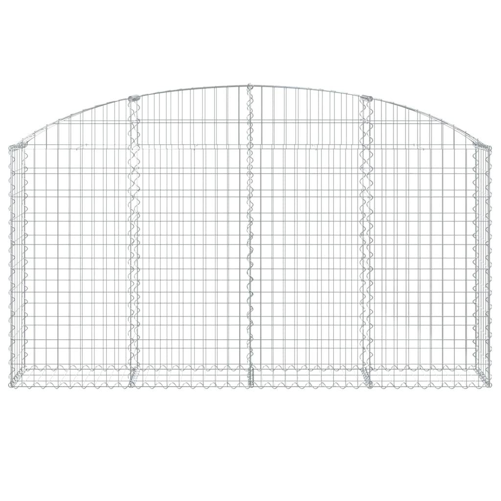 Vidaxl - Panier de gabions arqué 200x30x100/120 cm Fer galvanisé vidaXL 153465 - Image 4