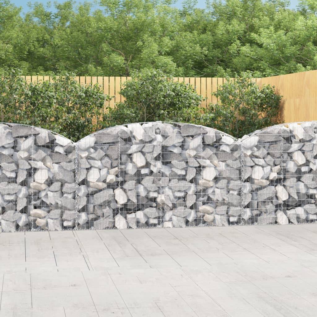 Vidaxl - Panier de gabions arqué 200x30x100/120 cm Fer galvanisé vidaXL 153465 - Image 1