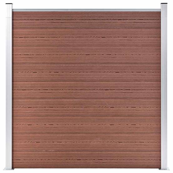 Clôture de jardin WPC Marron 180 x 186 cm - PANGIVO - Image 1