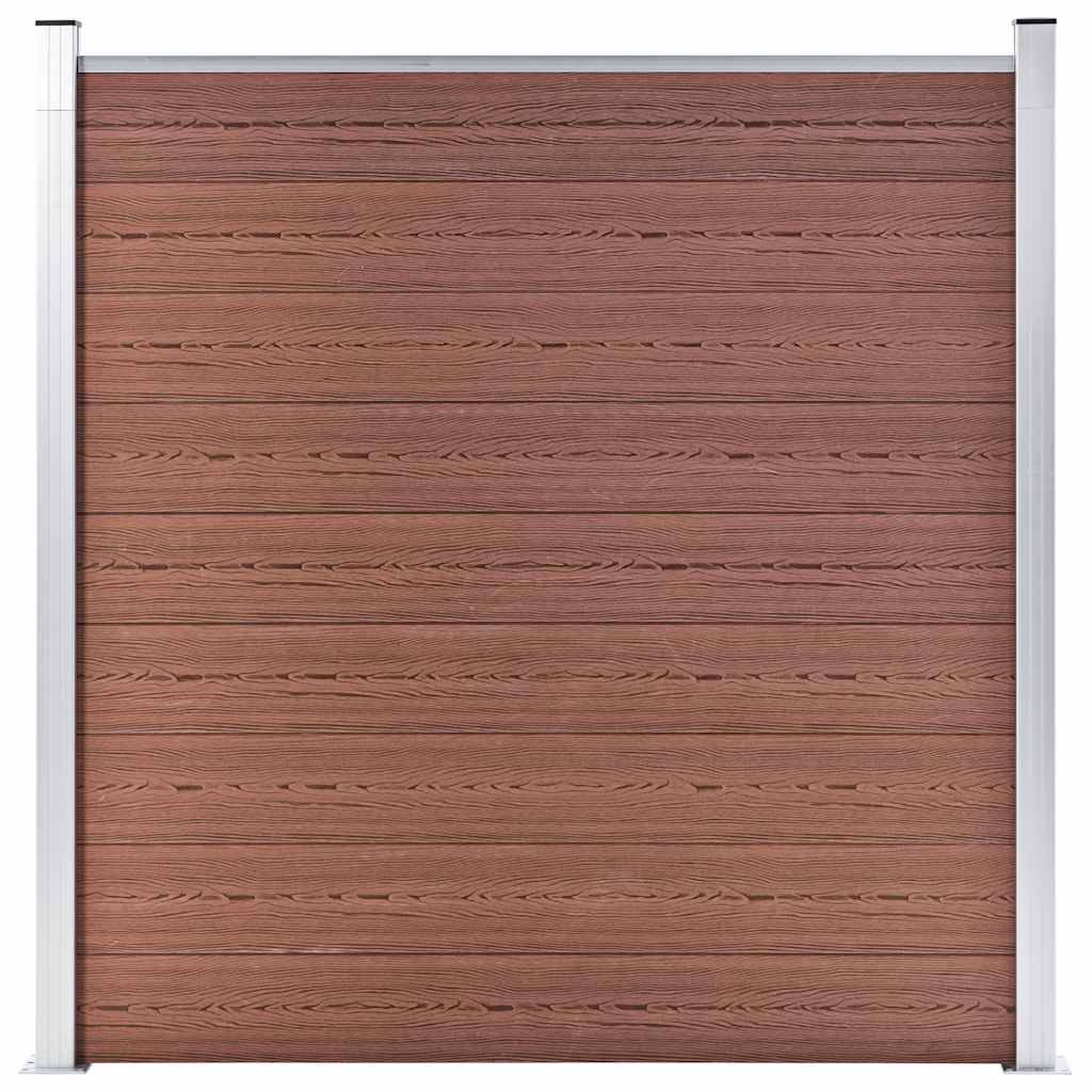 Clôture de jardin WPC Marron 180 x 186 cm - PANGIVO - Image 1