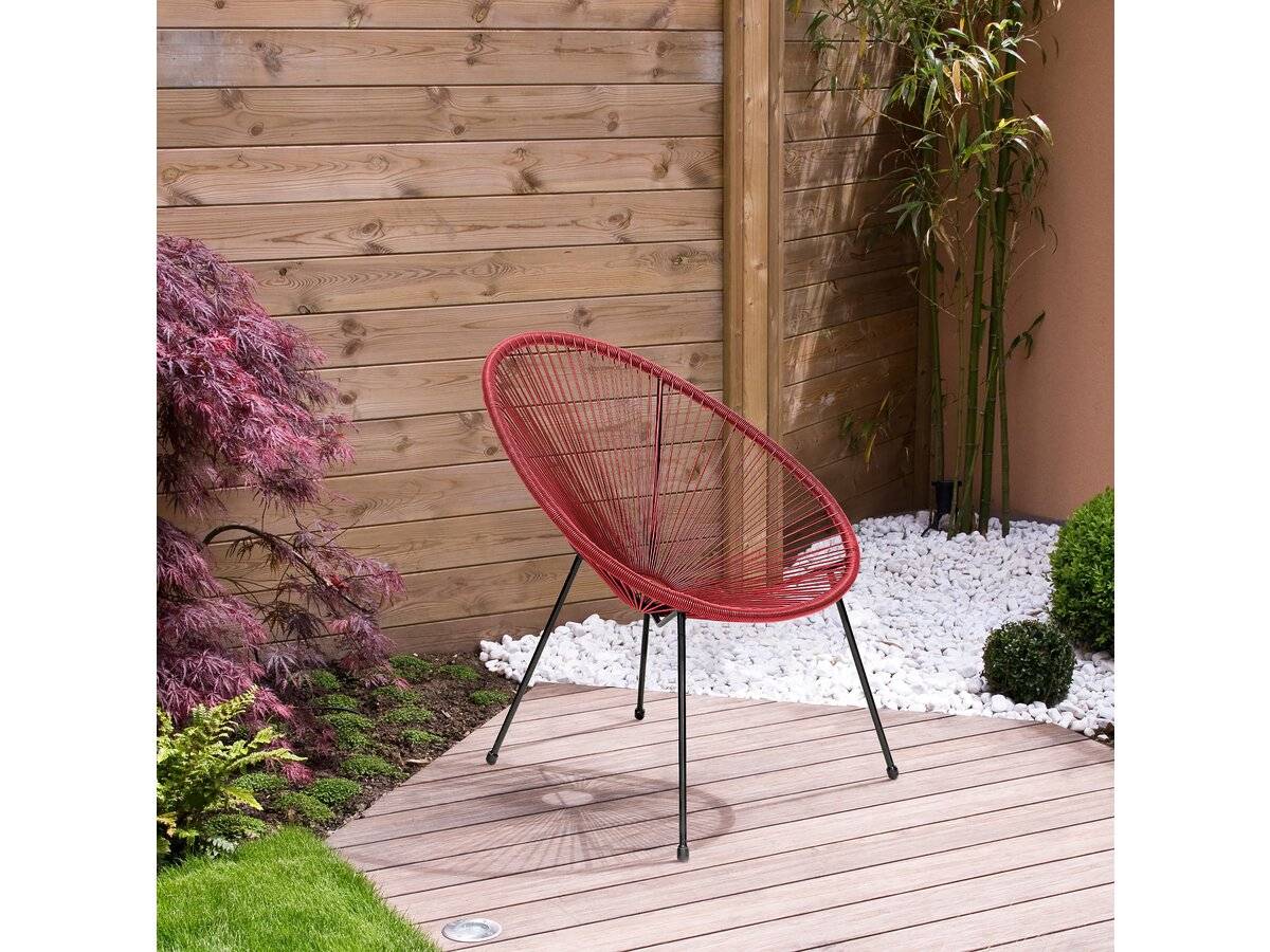 Lot De 2 Fauteuils De Jardin "ania" - Rouge Vin -habitat Et Jardin - Image 2