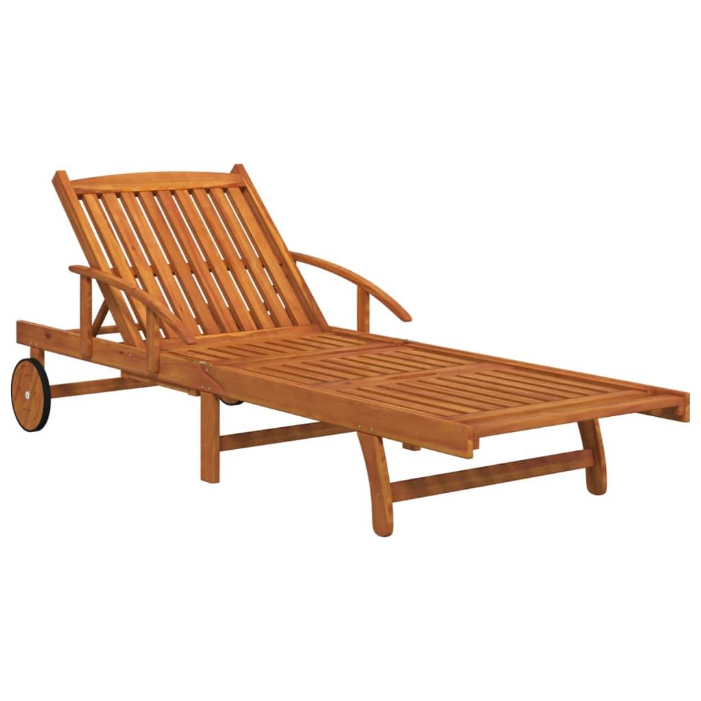 2 Lits Bain Acacia Massif Table Coulissante et Basse Brun – ComfortXL Outdoor Living - Image 4