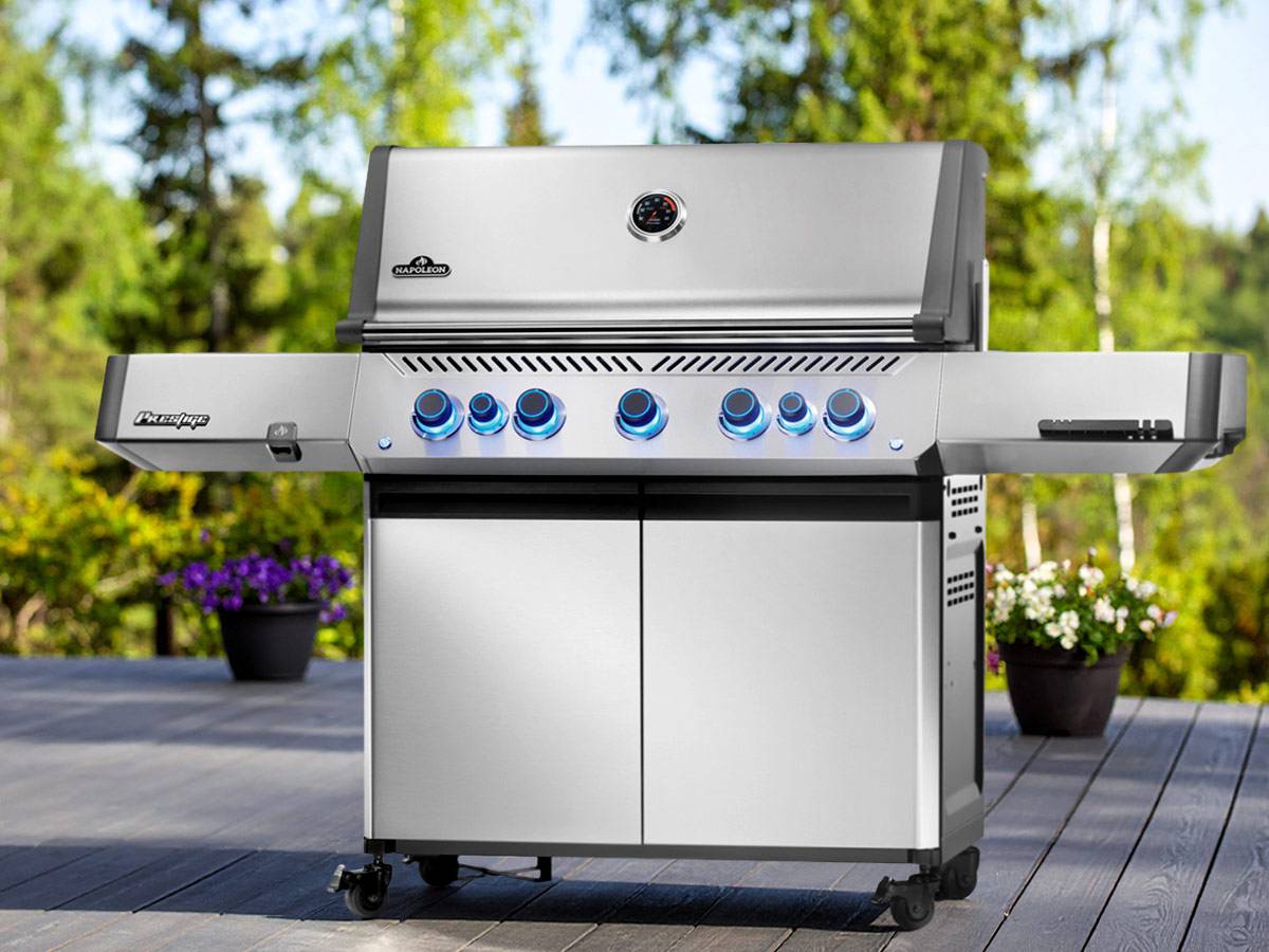 Napoleon - Barbecue à gaz Prestige 665 inox + Housse + 2 meubles de rangement tablette - Napoléon - Image 2