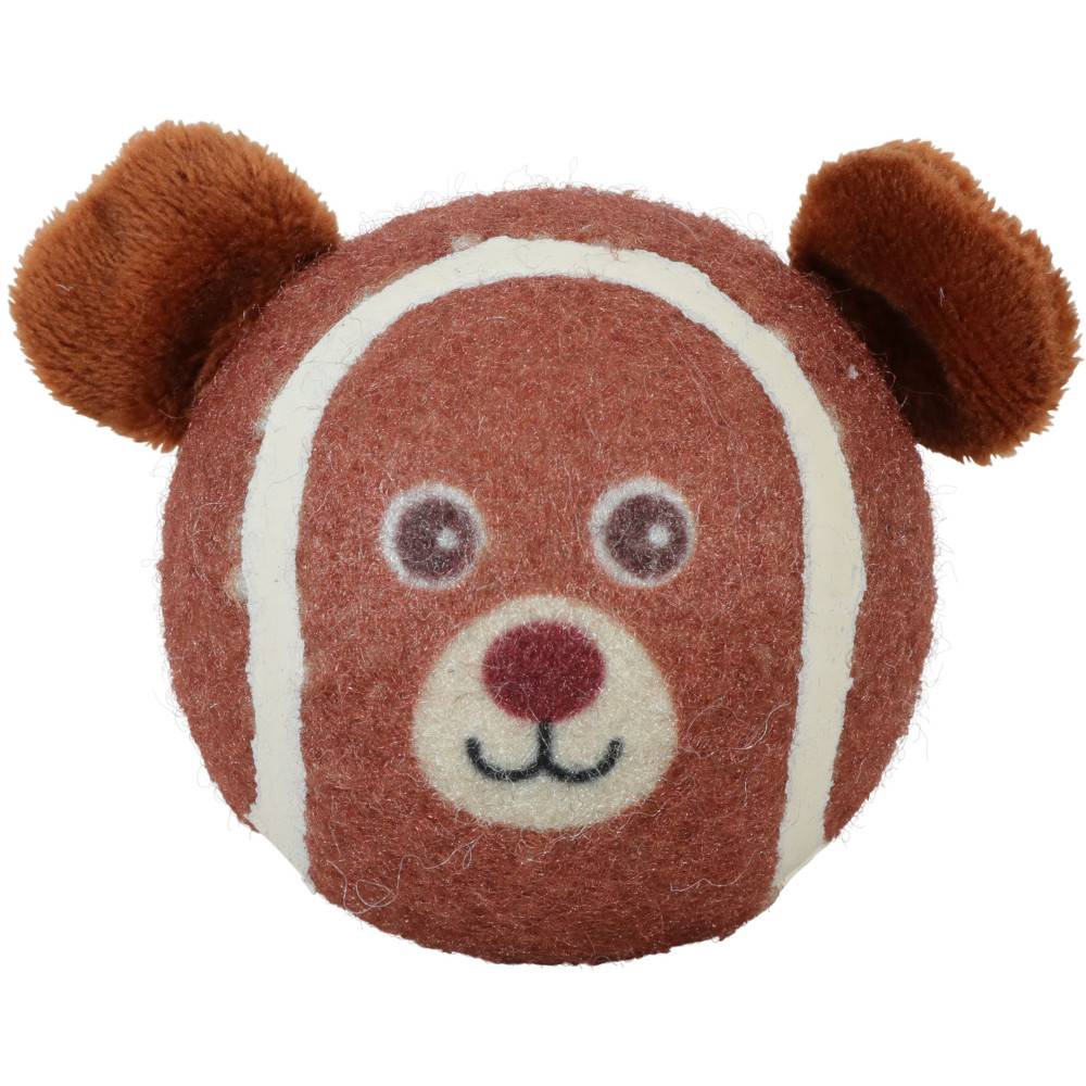 Zolux - zolux - Balle de tennis ø 8 cm en forme d'animaux tête OURSON pour chien - Image 1