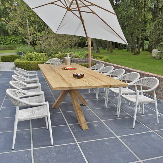 Gecko Jardin - Table en teck recyclé 300 cm, Conceptual - Gecko Jardin - Image 6