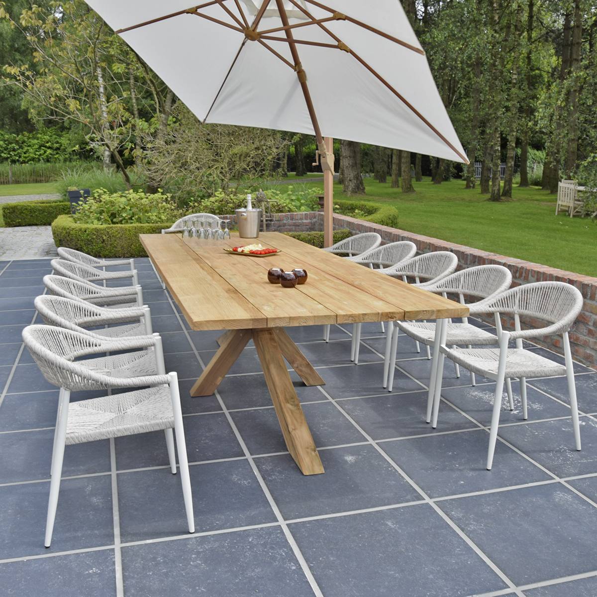 Gecko Jardin - Table en teck recyclé 300 cm, Conceptual - Gecko Jardin - Image 6
