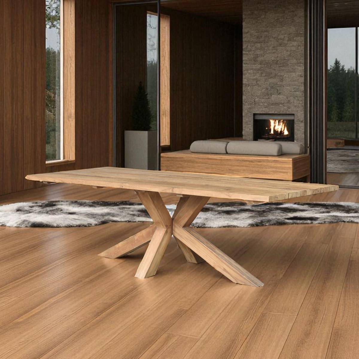 Gecko Jardin - Table en teck recyclé 300 cm, Conceptual - Gecko Jardin - Image 8