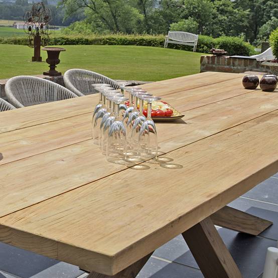Gecko Jardin - Table en teck recyclé 300 cm, Conceptual - Gecko Jardin - Image 5