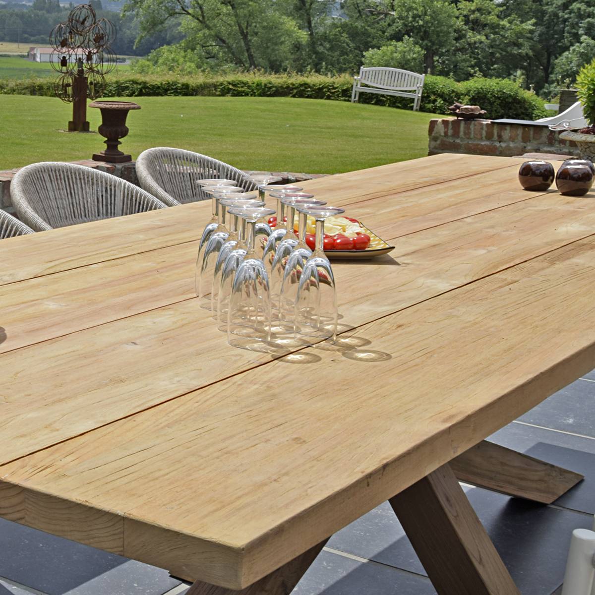 Gecko Jardin - Table en teck recyclé 300 cm, Conceptual - Gecko Jardin - Image 5