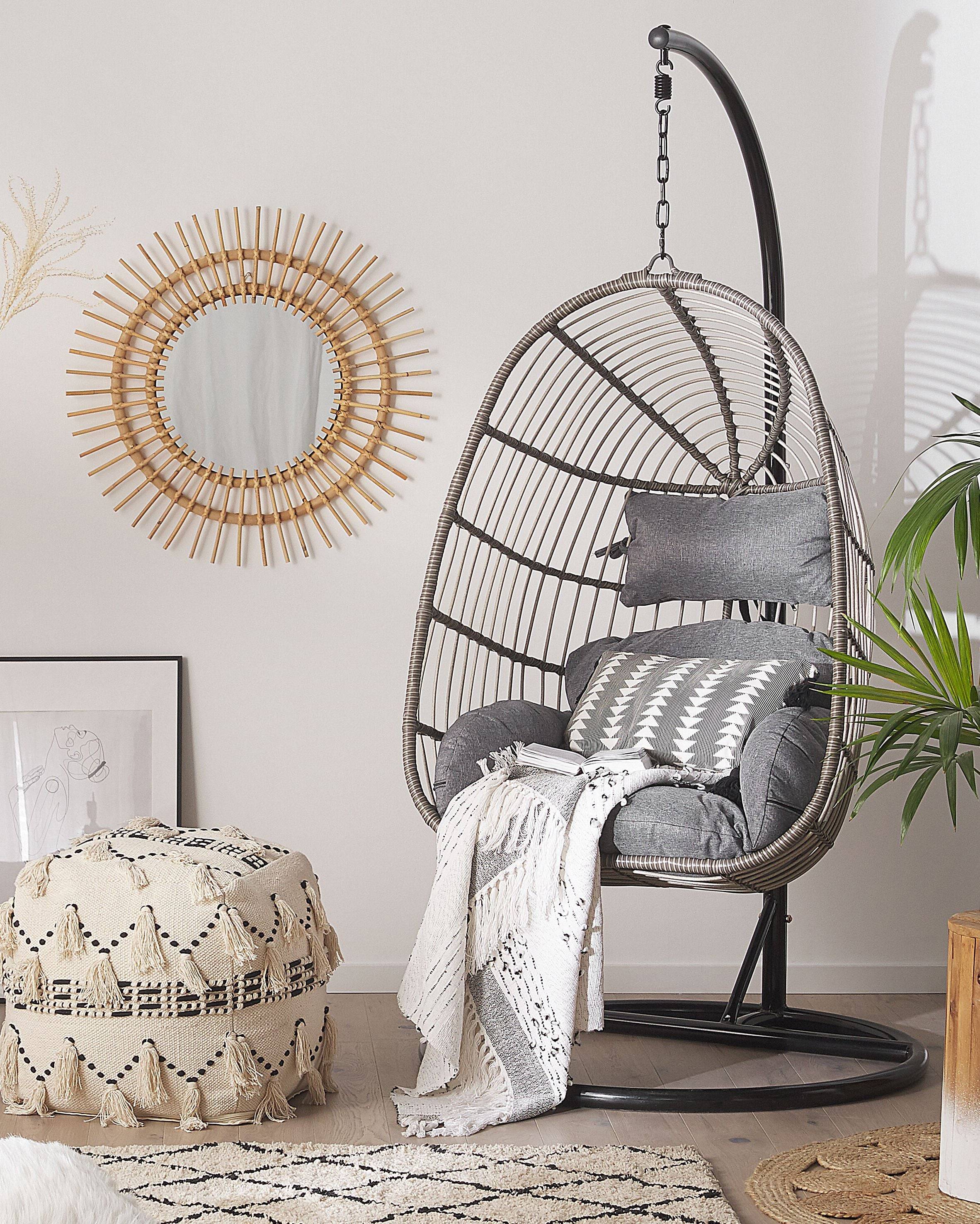 Beliani - Chaise porte-à-faux Polyrotin Gris CASOLI - 97x97x199- Beliani - Image 1