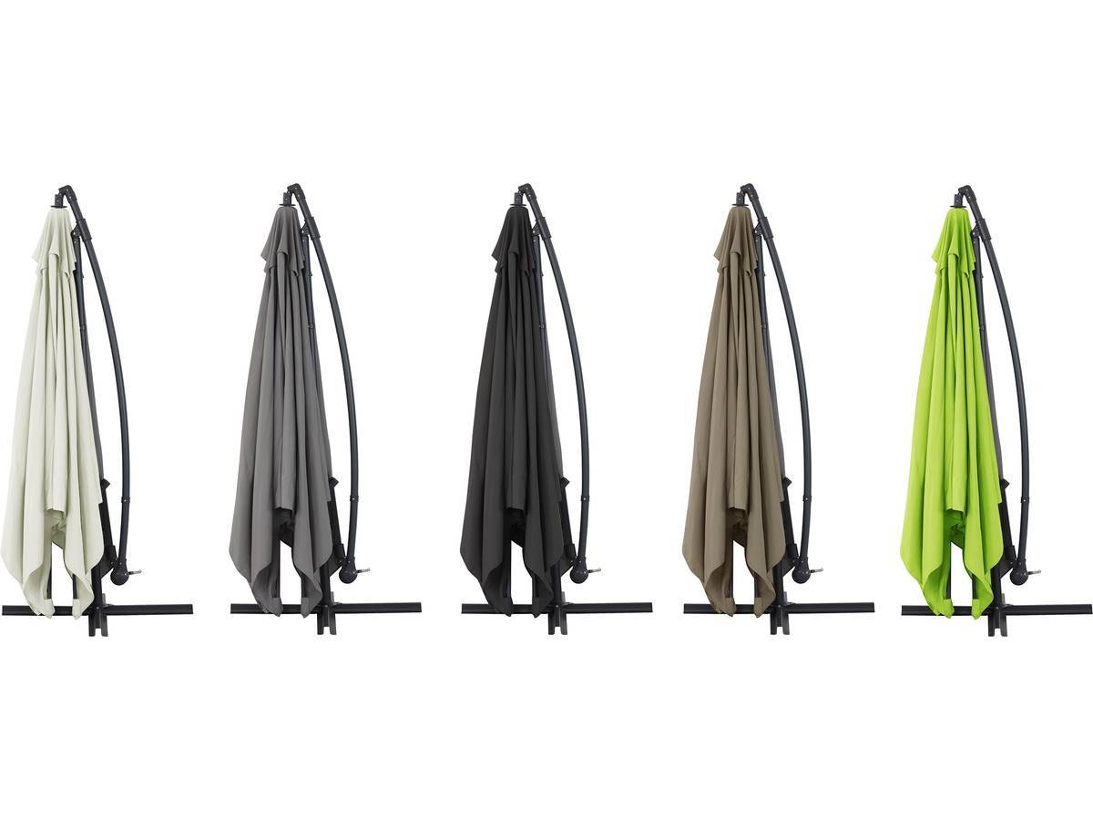 Parasol Jardin Déporté Alu "ilios 3" - Carré - 3 X 3 M - Ecru - Dalles Incluses -habitat Et Jardin - Image 3