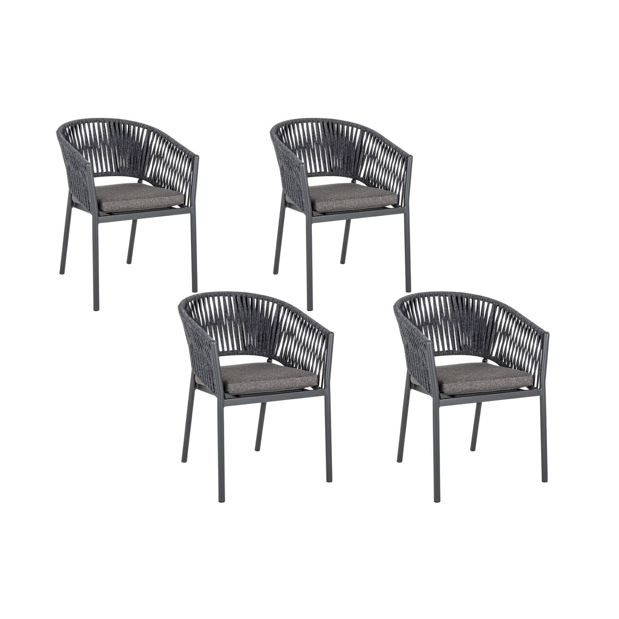 Autre - Fauteuils de jardin en métal et polypropylène (lot de 4) - CANNES - Image 1