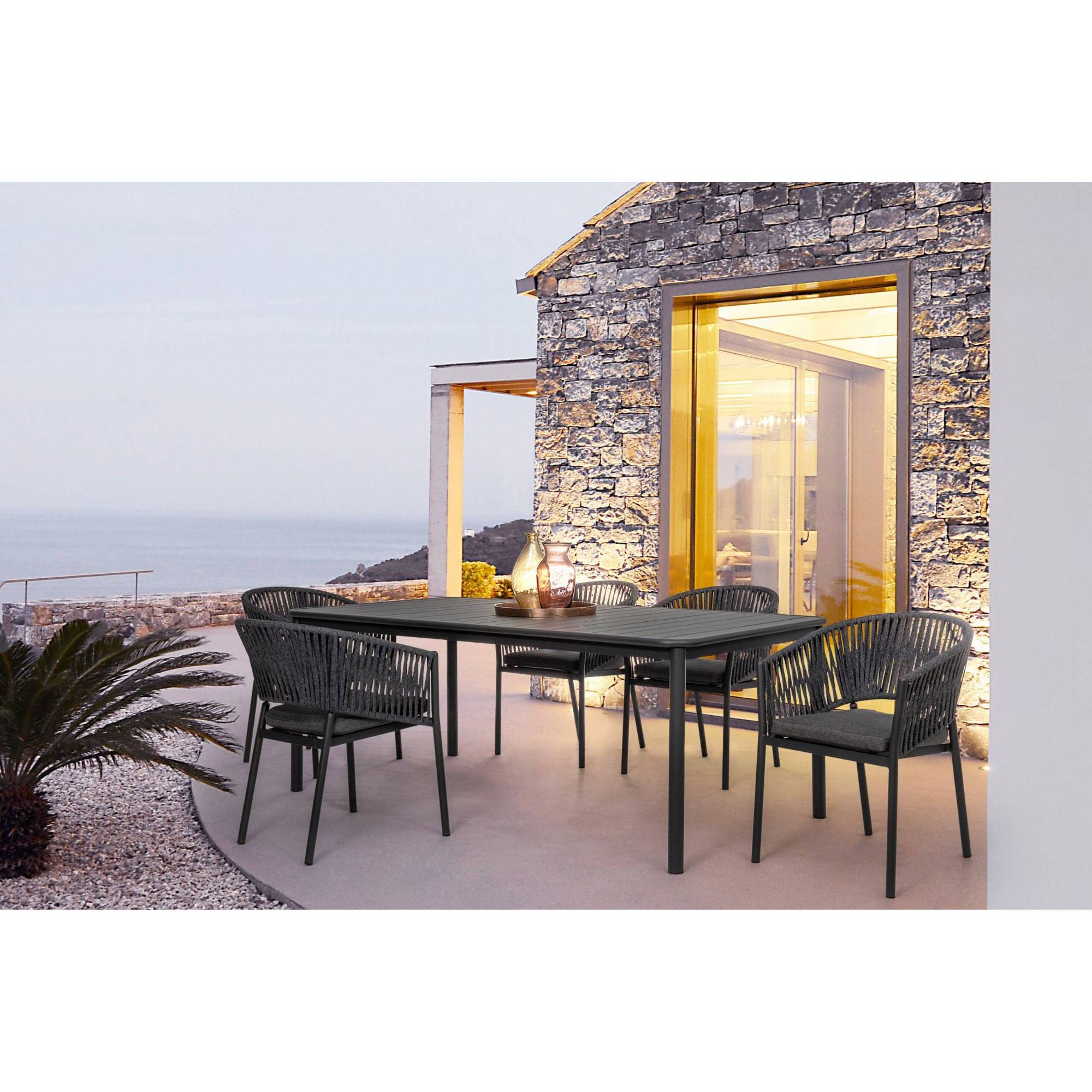 Autre - Fauteuils de jardin en métal et polypropylène (lot de 4) - CANNES - Image 2