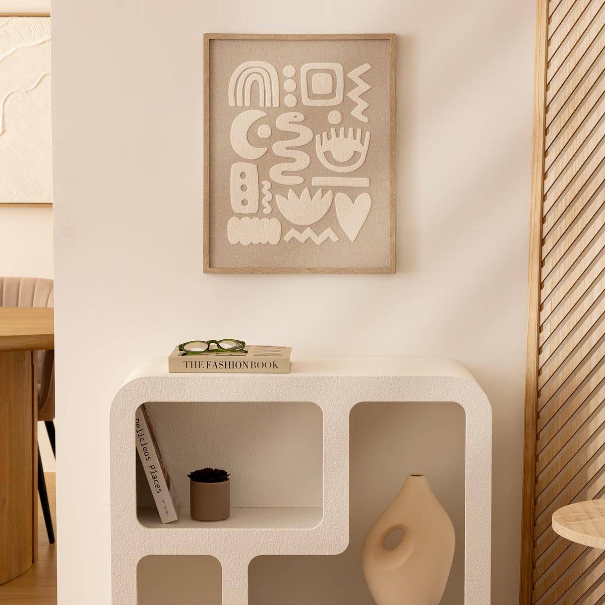 Décoration Murale en Relief "Petra" 50cm Beige - Image 4