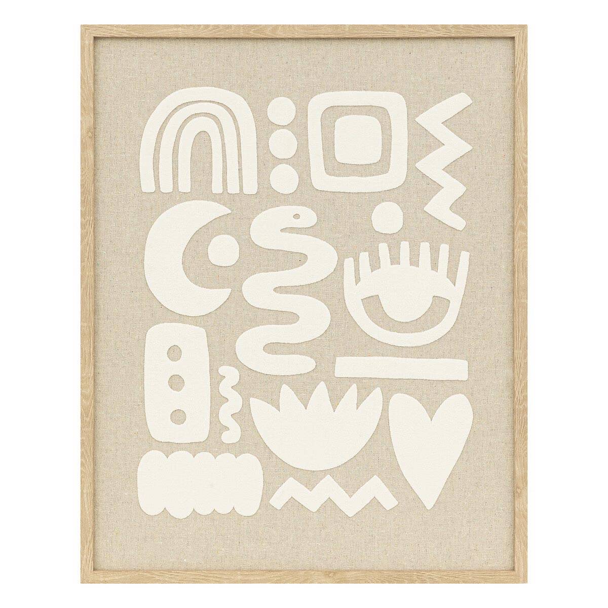Décoration Murale en Relief "Petra" 50cm Beige - Image 1