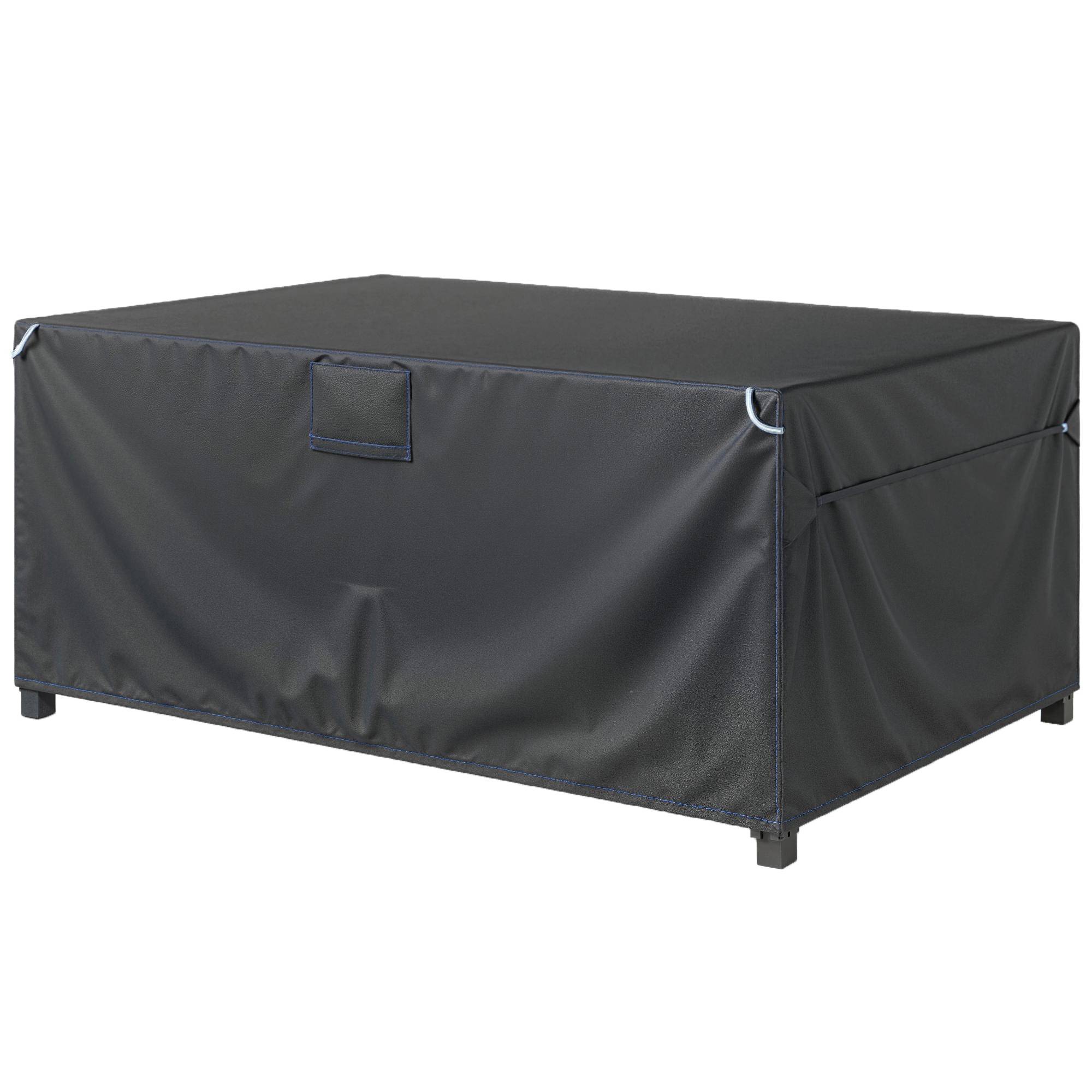 Housse Salon de Jardin Extérieure Imperméable 420D Tissu Oxford, avec Évent et Sac de Rangement, 180x120x74cm, Noir - Image 1