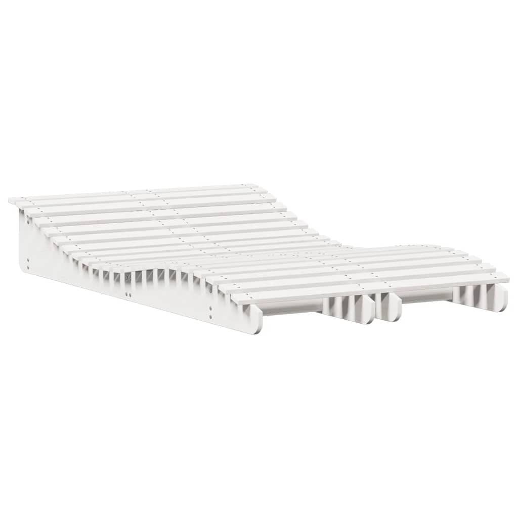 Maison Chic - 2 pcs Chaises longue | Transat | Bain de soleils blanc 205x60x31,5cm bois massif de pin - Image 1