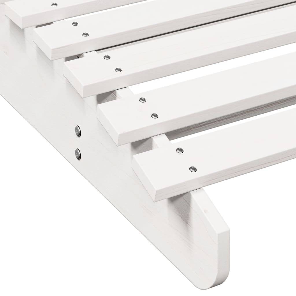 Maison Chic - 2 pcs Chaises longue | Transat | Bain de soleils blanc 205x60x31,5cm bois massif de pin - Image 8