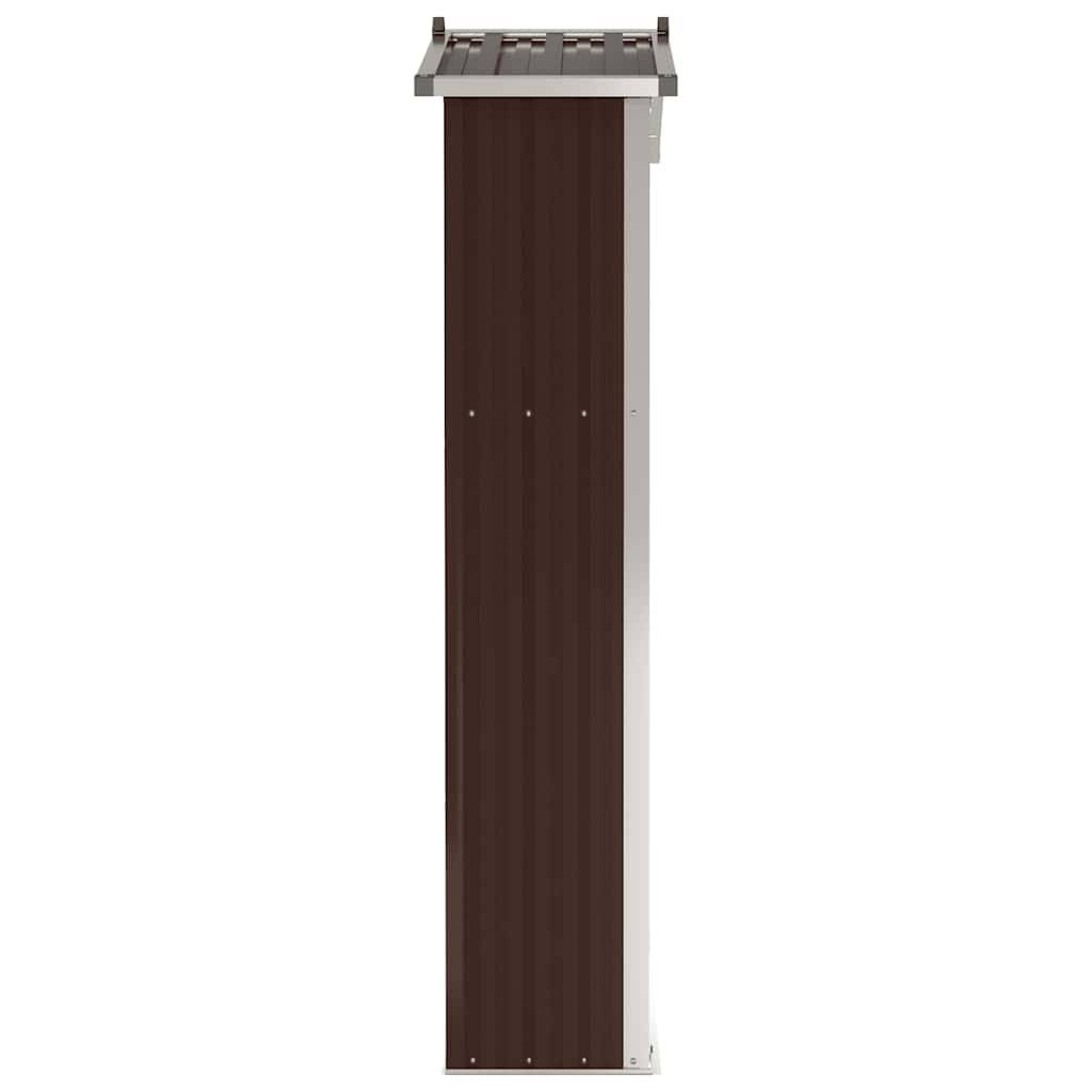 PANGIVO - Abri de jardin avec double porte - Acier galvanisé marron - 116x45x175 cm - Surface au sol 0,52m² - PANGIVO - Image 6