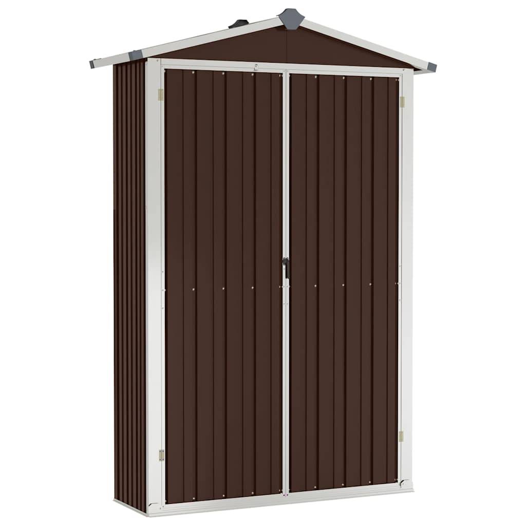 PANGIVO - Abri de jardin avec double porte - Acier galvanisé marron - 116x45x175 cm - Surface au sol 0,52m² - PANGIVO - Image 1
