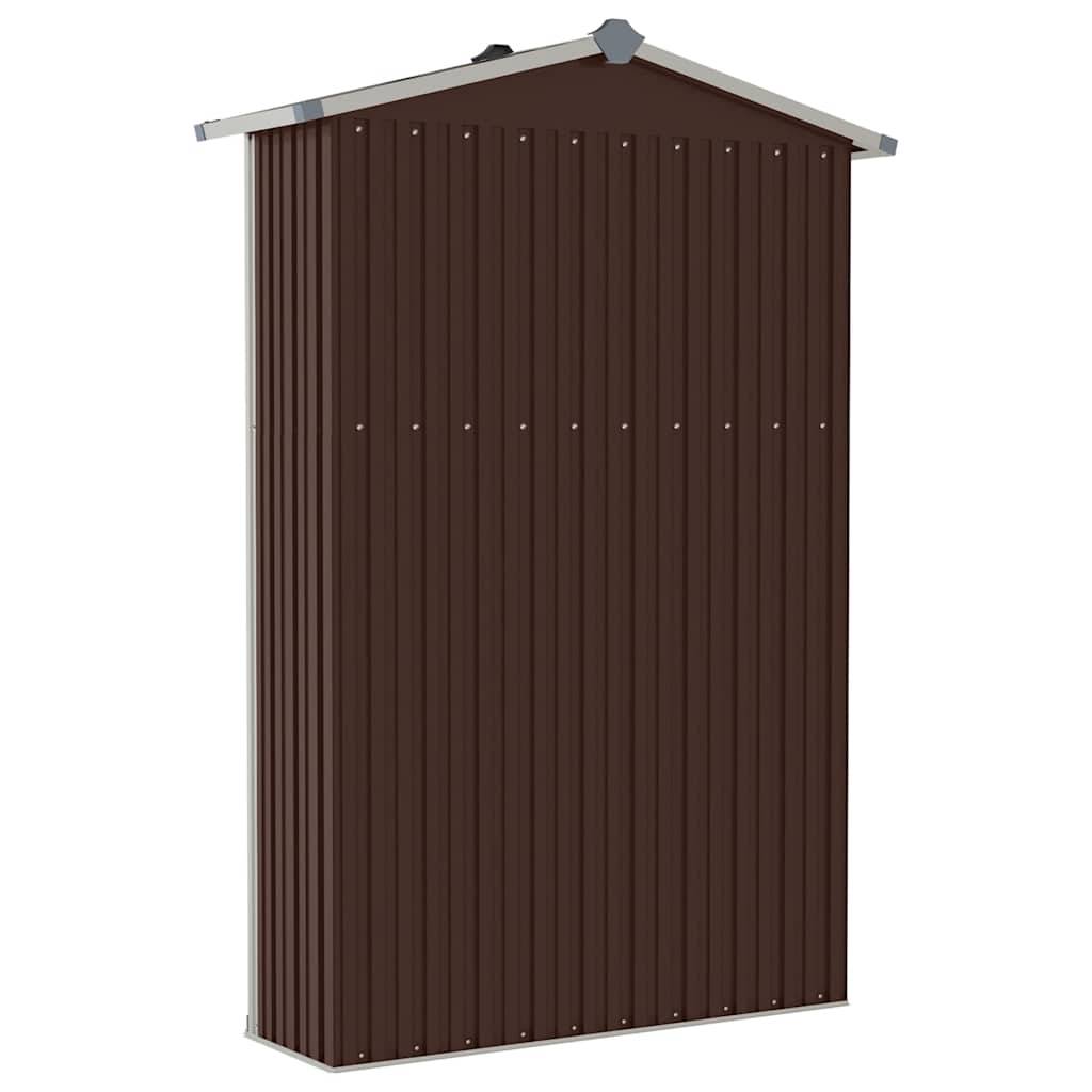 PANGIVO - Abri de jardin avec double porte - Acier galvanisé marron - 116x45x175 cm - Surface au sol 0,52m² - PANGIVO - Image 8