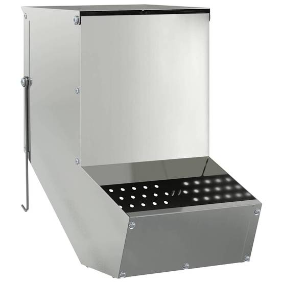 Nourrisseur Lapin Galvanisé 1,5kg Hygiénique Argent - ComfortXL Outdoor Living - Image 2
