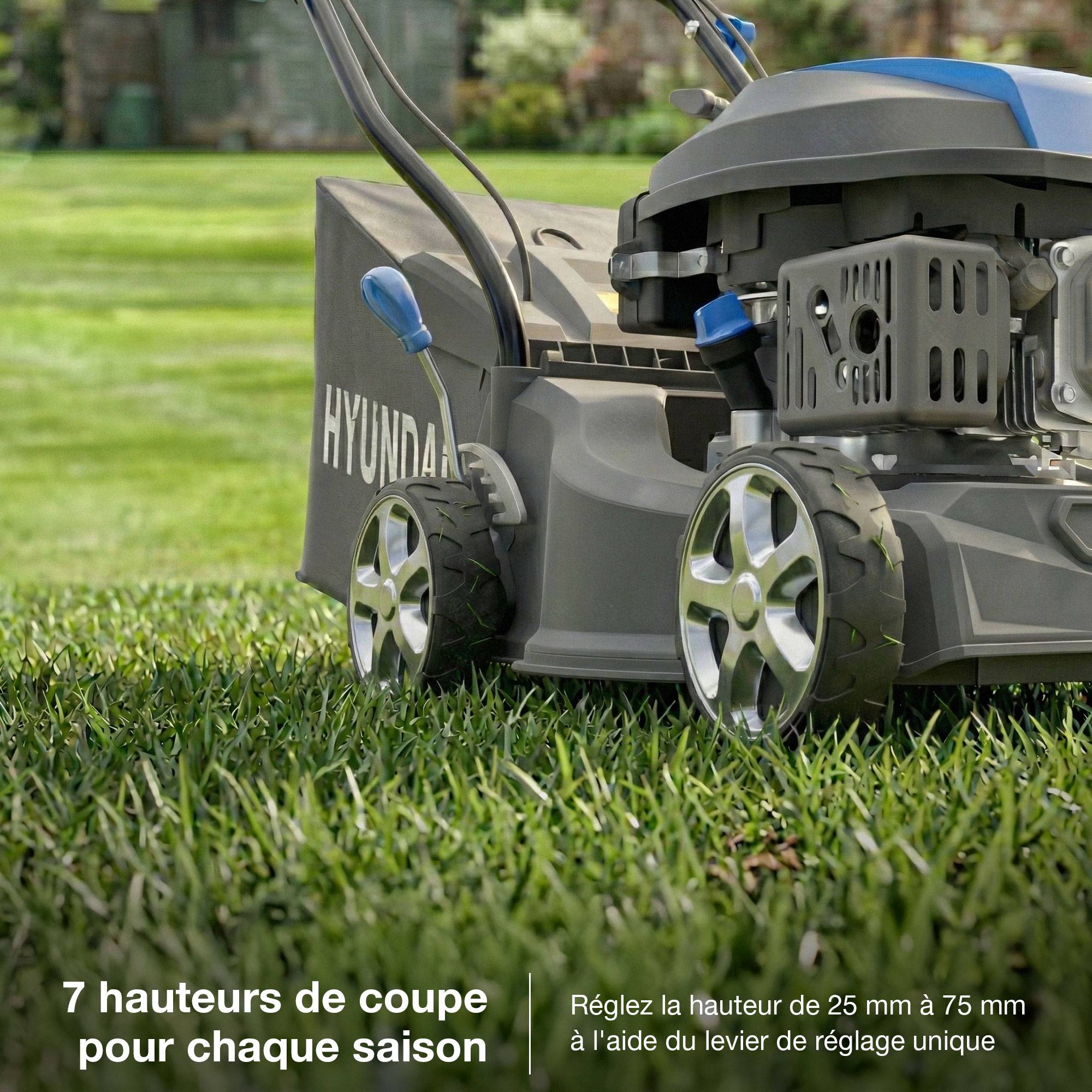 Hyundai - Tondeuse à Gazon Thermique 40 cm 139 cm3 3,7 CV Bac 40 L Poussée Hyundai - Image 6