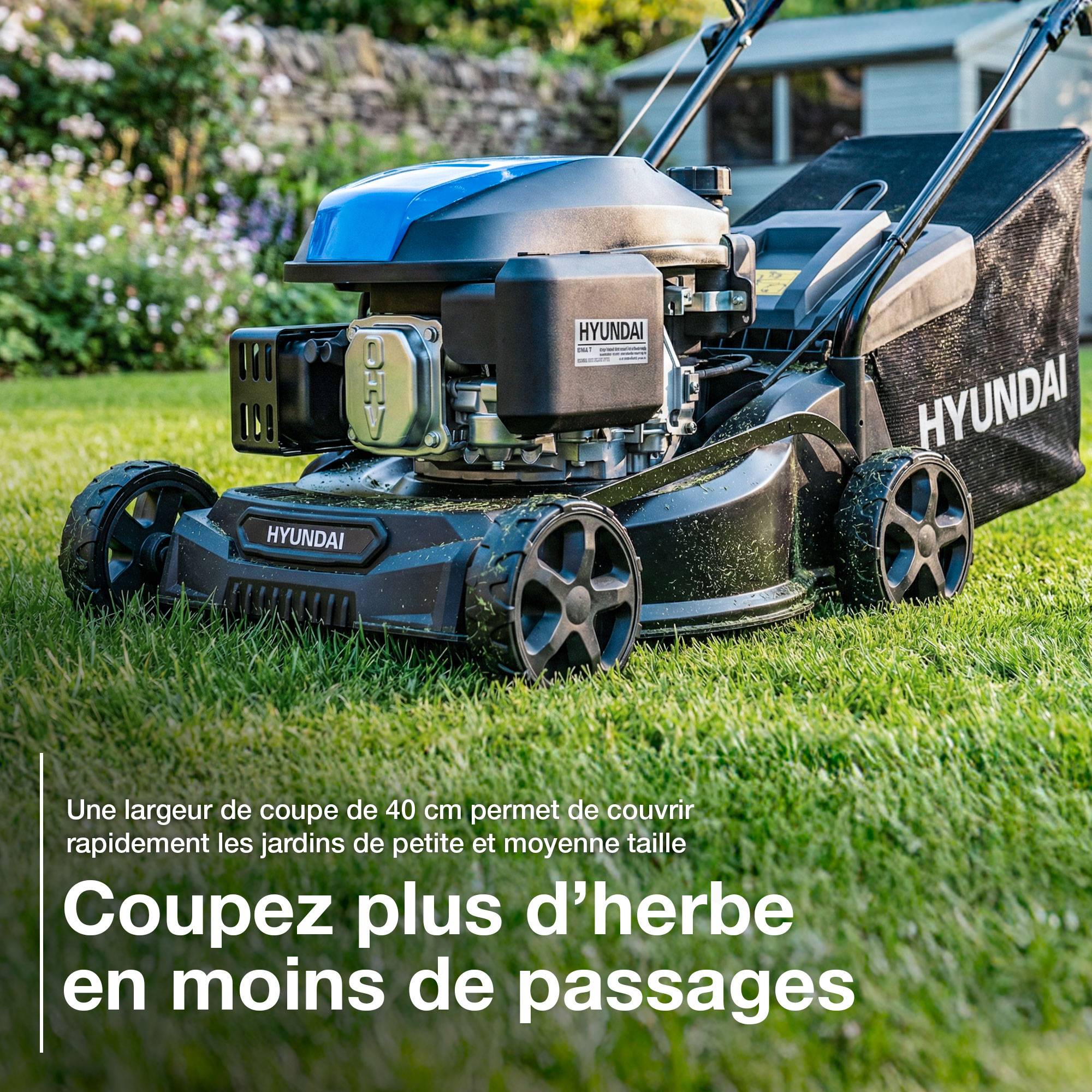 Hyundai - Tondeuse à Gazon Thermique 40 cm 139 cm3 3,7 CV Bac 40 L Poussée Hyundai - Image 5