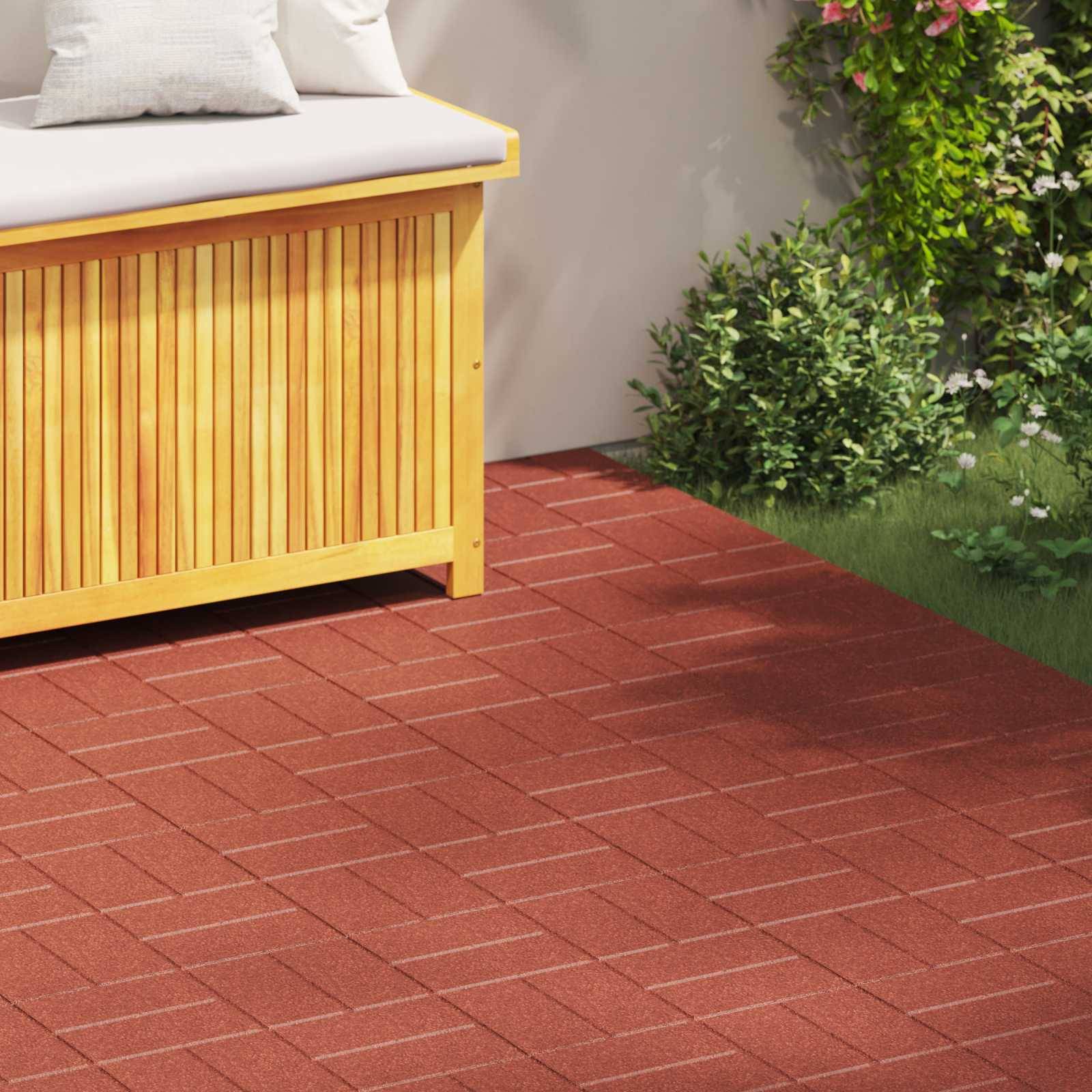 PANGIVO - Pierres de jardin caoutchouc rouge 40.5 x 40.5 x 2 cm - PANGIVO - Image 1