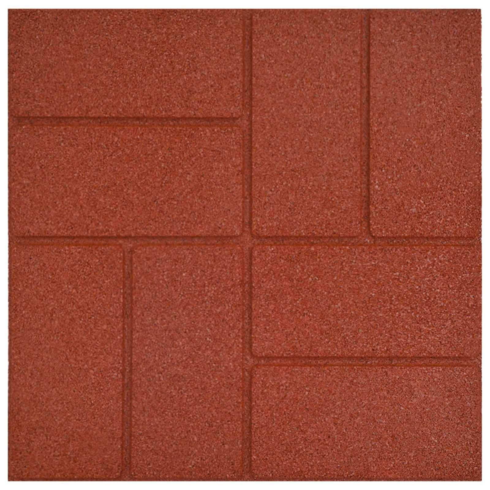 PANGIVO - Pierres de jardin caoutchouc rouge 40.5 x 40.5 x 2 cm - PANGIVO - Image 6