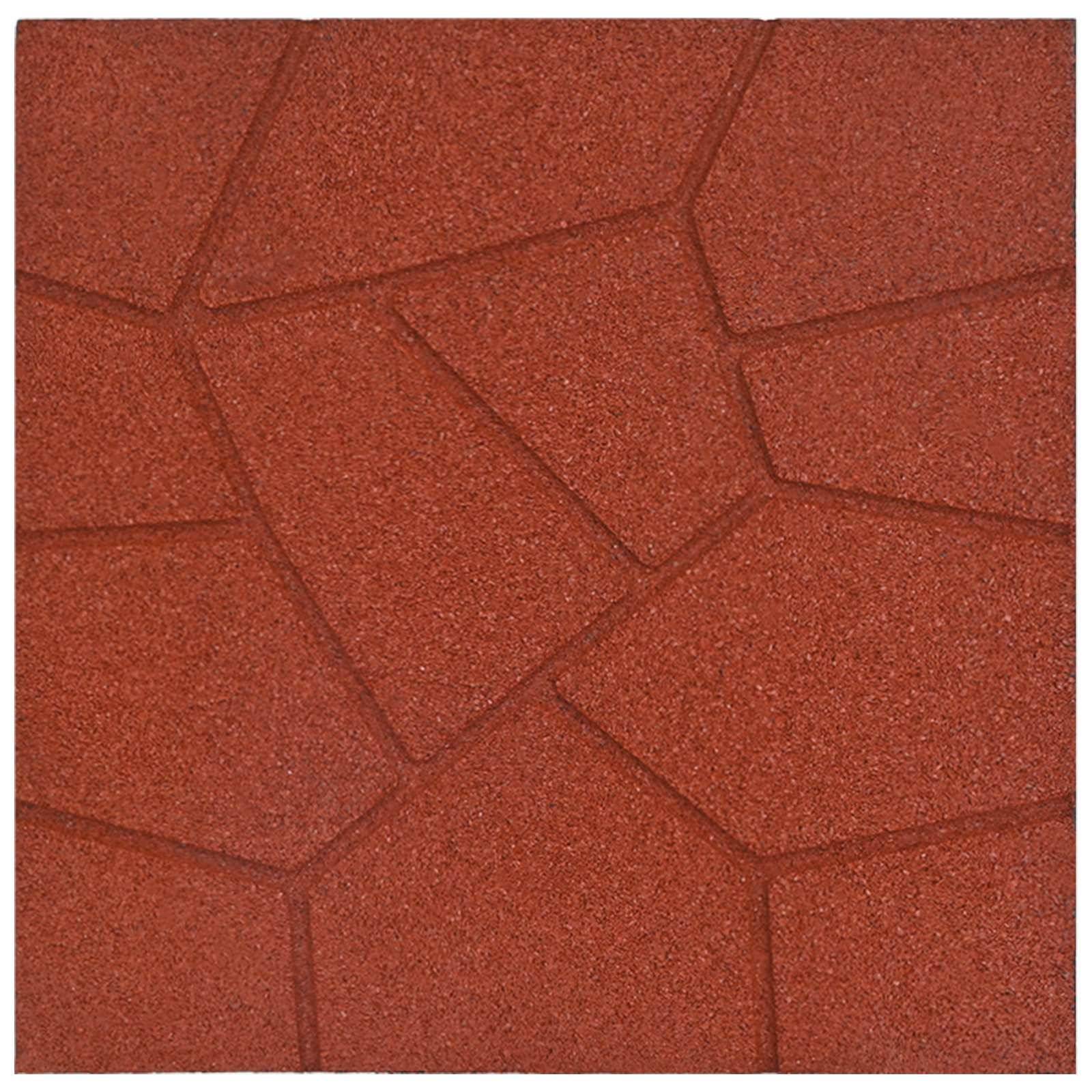PANGIVO - Pierres de jardin caoutchouc rouge 40.5 x 40.5 x 2 cm - PANGIVO - Image 5