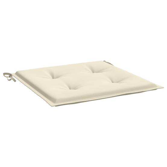 Coussins de chaise jardin lot de 4 crème 50x50x3cm tissu oxford P147 - Image 5