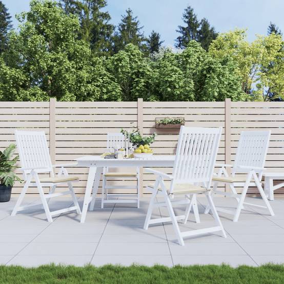Coussins de chaise jardin lot de 4 crème 50x50x3cm tissu oxford P147 - Image 2