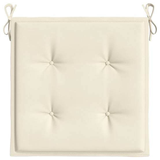 Coussins de chaise jardin lot de 4 crème 50x50x3cm tissu oxford P147 - Image 6